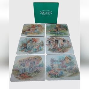 Vintage NOS Deadstock Kelsey Victorian Melamine Placemats New open 📦 70s 80s